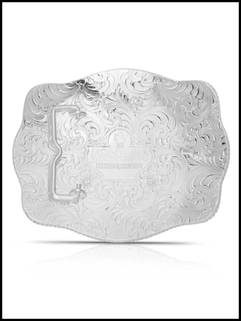 Western Belt Buckle with Montana Armor Finish, Standard 1.5 Inch Swivel